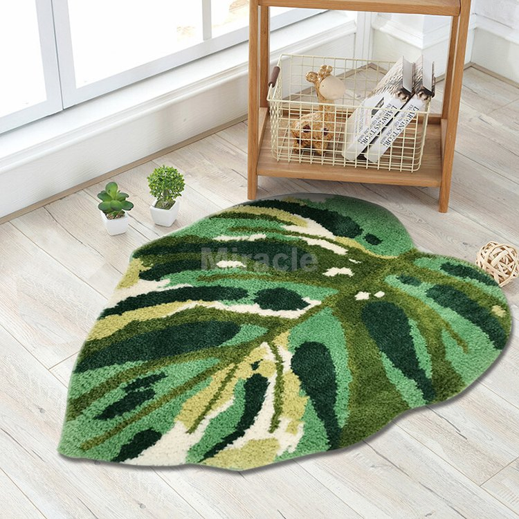 Non Slip Bath Tub Mats Rug Set Microfiber Bathroom Runner Luxury Hotel Light Blue Bathroom Kids Leaf Shaped Bath Carpet