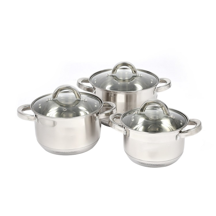 Набор кастрюль из нержавеющей стали с цветным покрытием