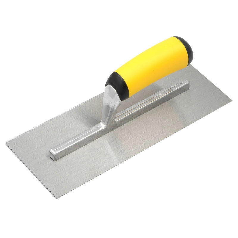 Masonry Notched Trowel with Rubber Handle