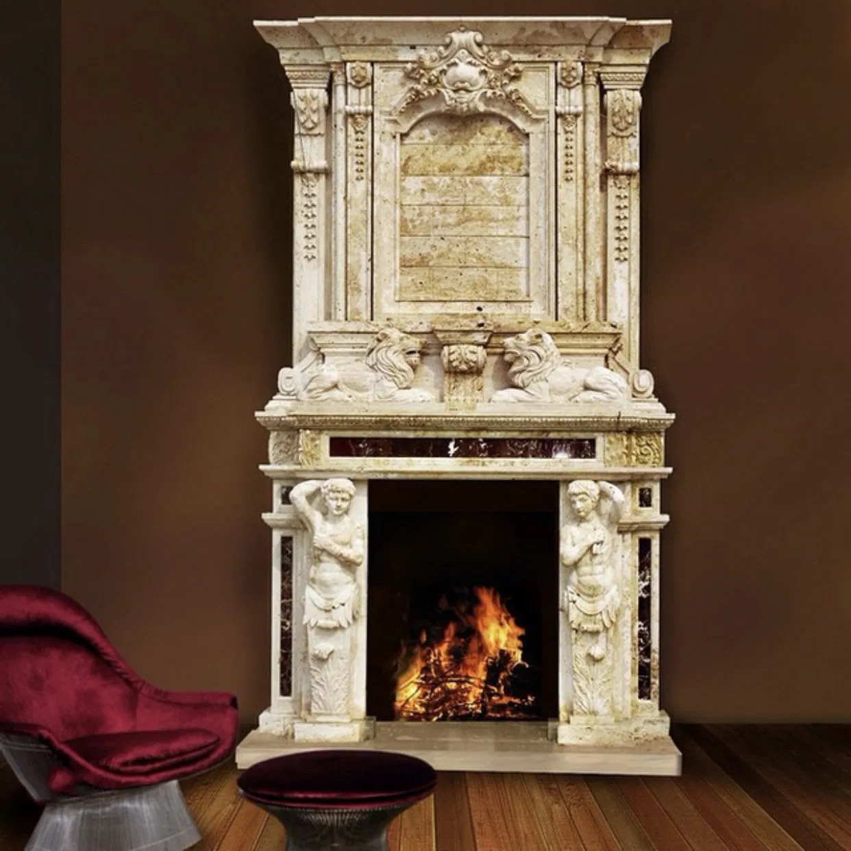 Modern Decoration Home Furniture Marble Mantel Piece for Sale