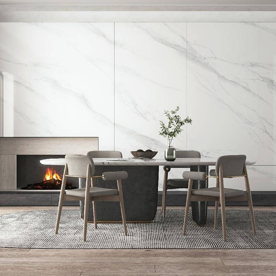 Concrete-Effect Sintered Stone Marble Porcelain Tiles 1200*2400mm Flooring Wall Tiles for Industrial-Style Interiors