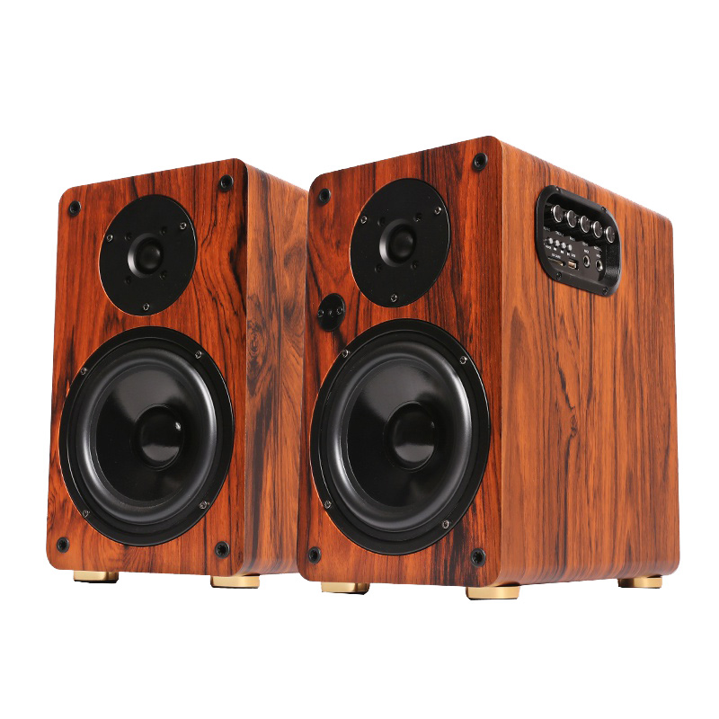 Active Bookshelf Speaker 2 Way Home Stereo Desktop Bluetooth Wireless Remote