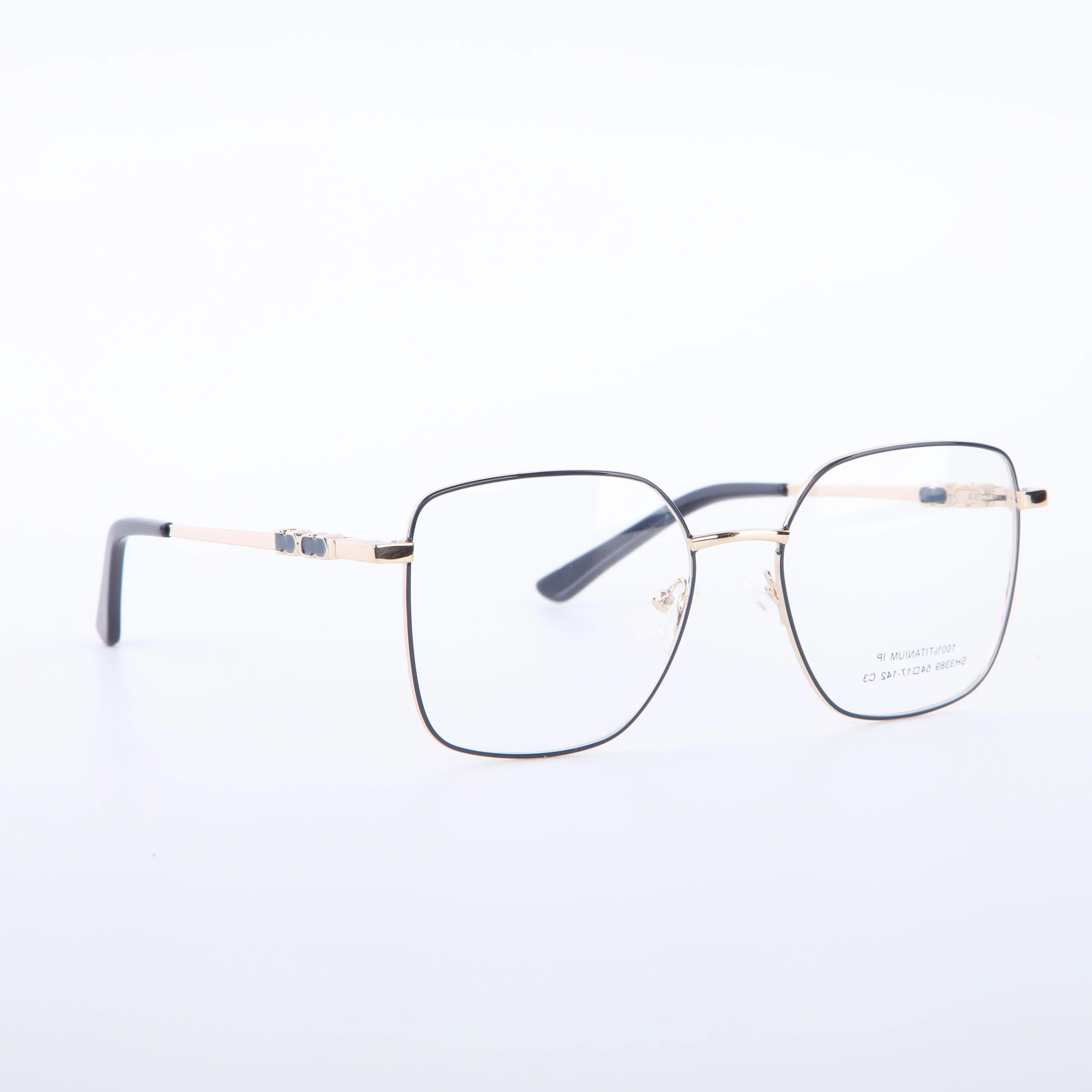 Durable Stainless Square Glasses with Stylish Clips-on Sunglasses Design