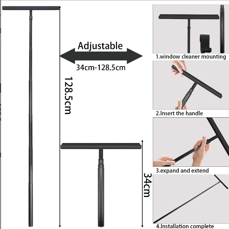 Window Scraper Long Handle Washing Cleaner Glass Squeegee Multi-Function Cleaning Tool Scraper