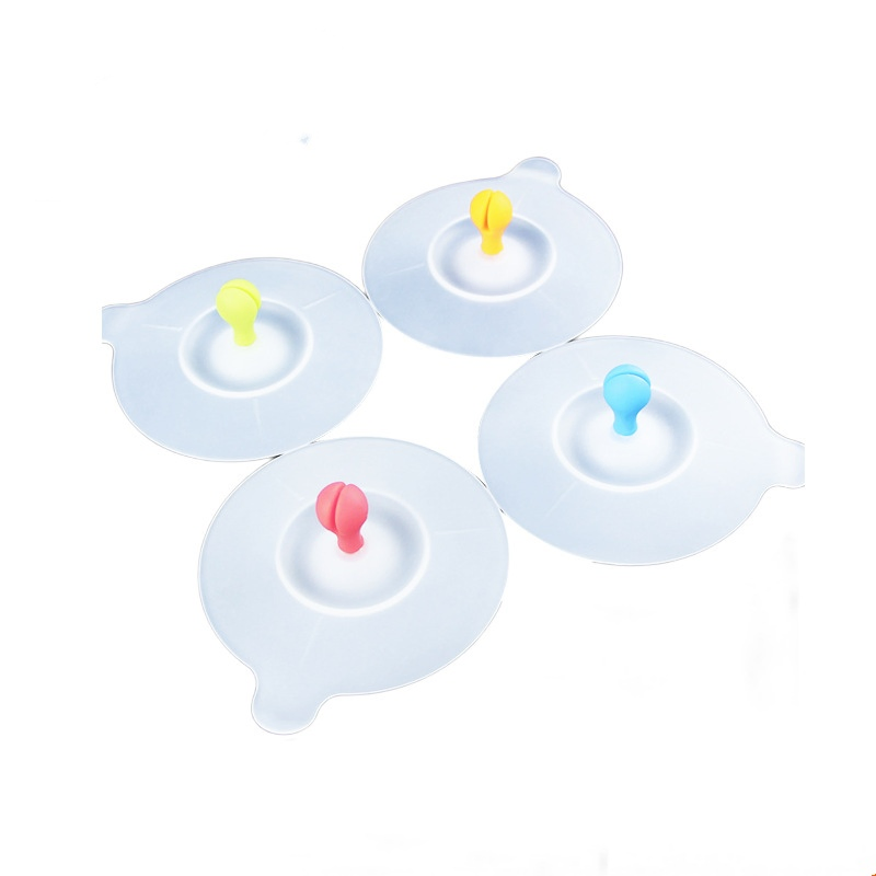 Factory Custom Suction Airtight Sealed Reusable Coffee Drink Cover Silicone Cup Lid