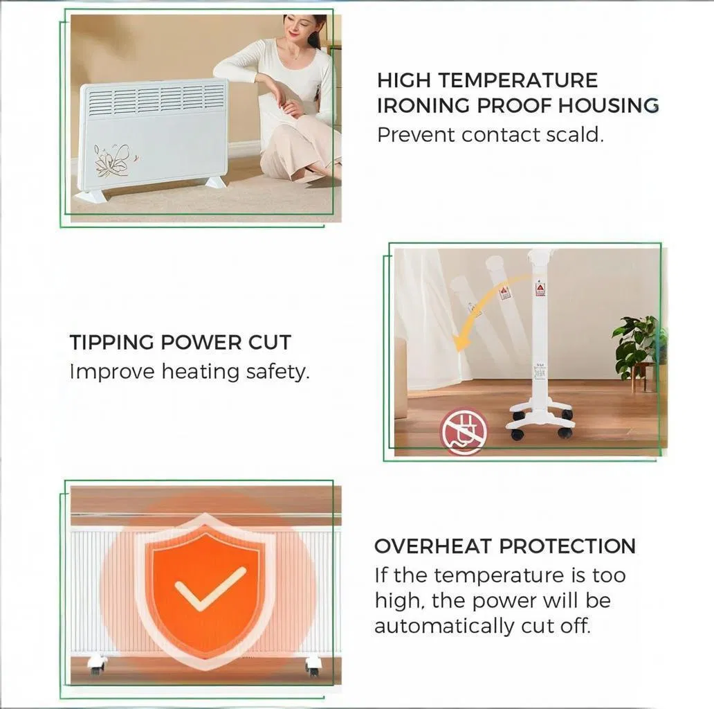 New Floor Stand Wall-Mounted Wall Panel Room Portable Infrared Warming Electric Heater