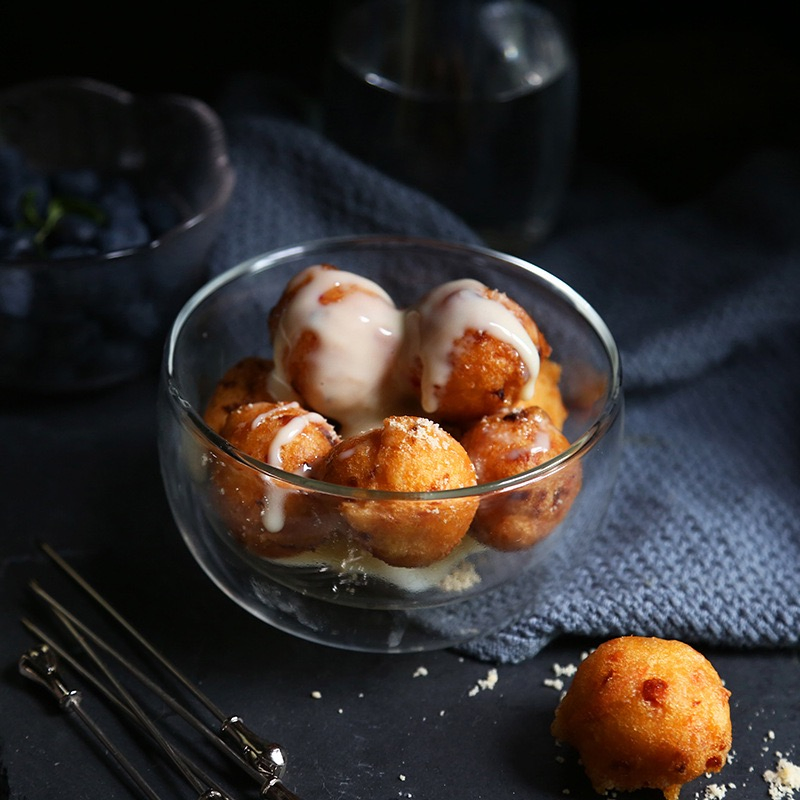 High Temperature Clear Borosilicate Double Wall Glass Bowl Salad Bowl Ice Cream Yogurt Dessert Bowl