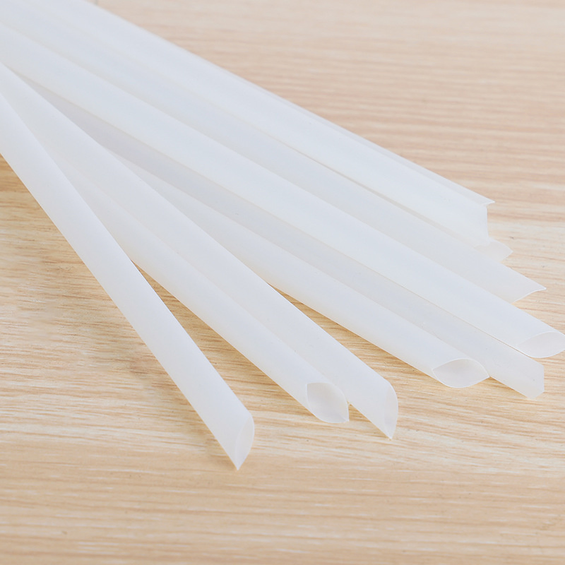 White Individual Wrapped Bubble Tea Drinking Disposable PLA Straws