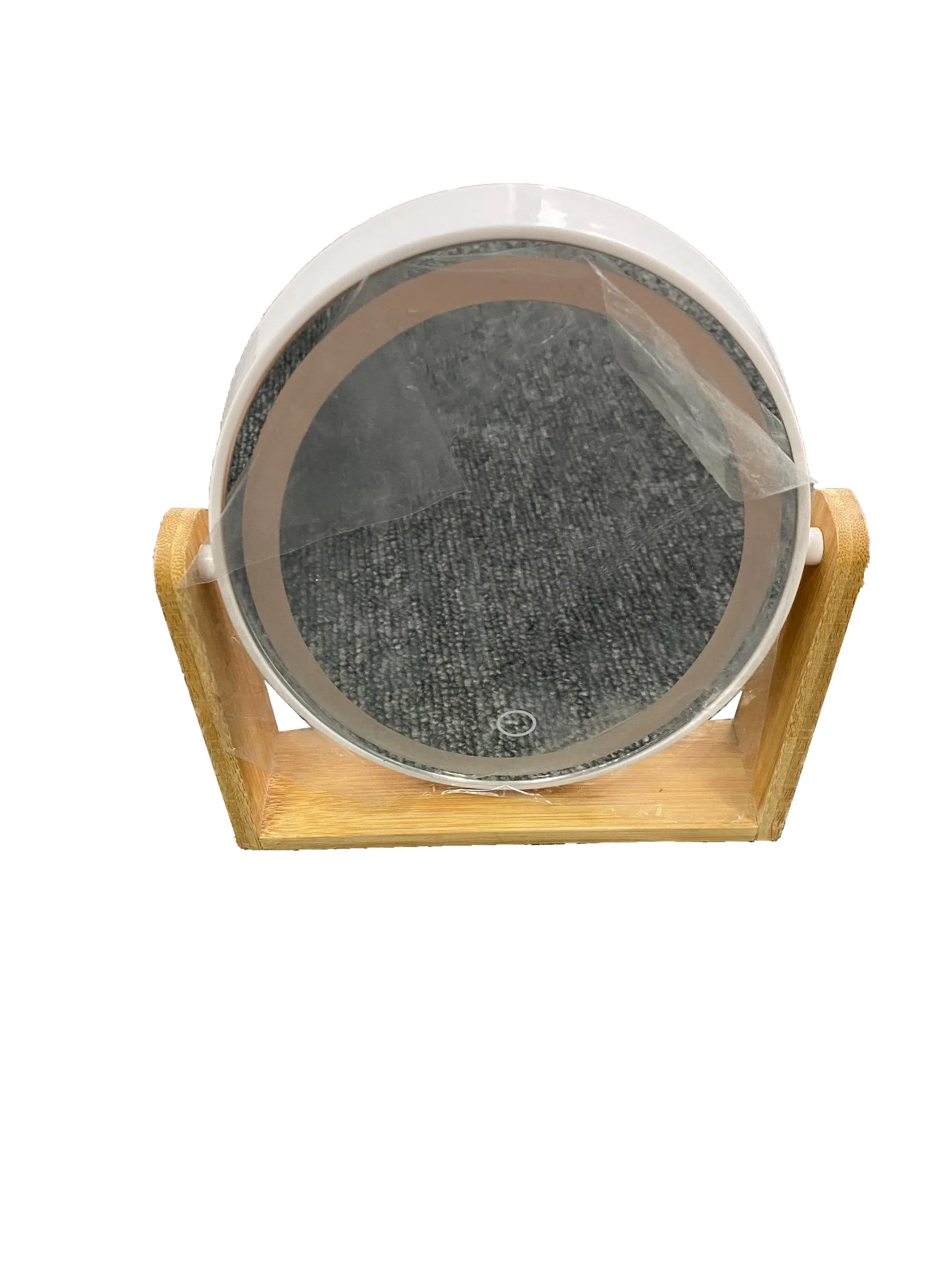 LED Bamboo Table Mirror Make up Stand Mirror