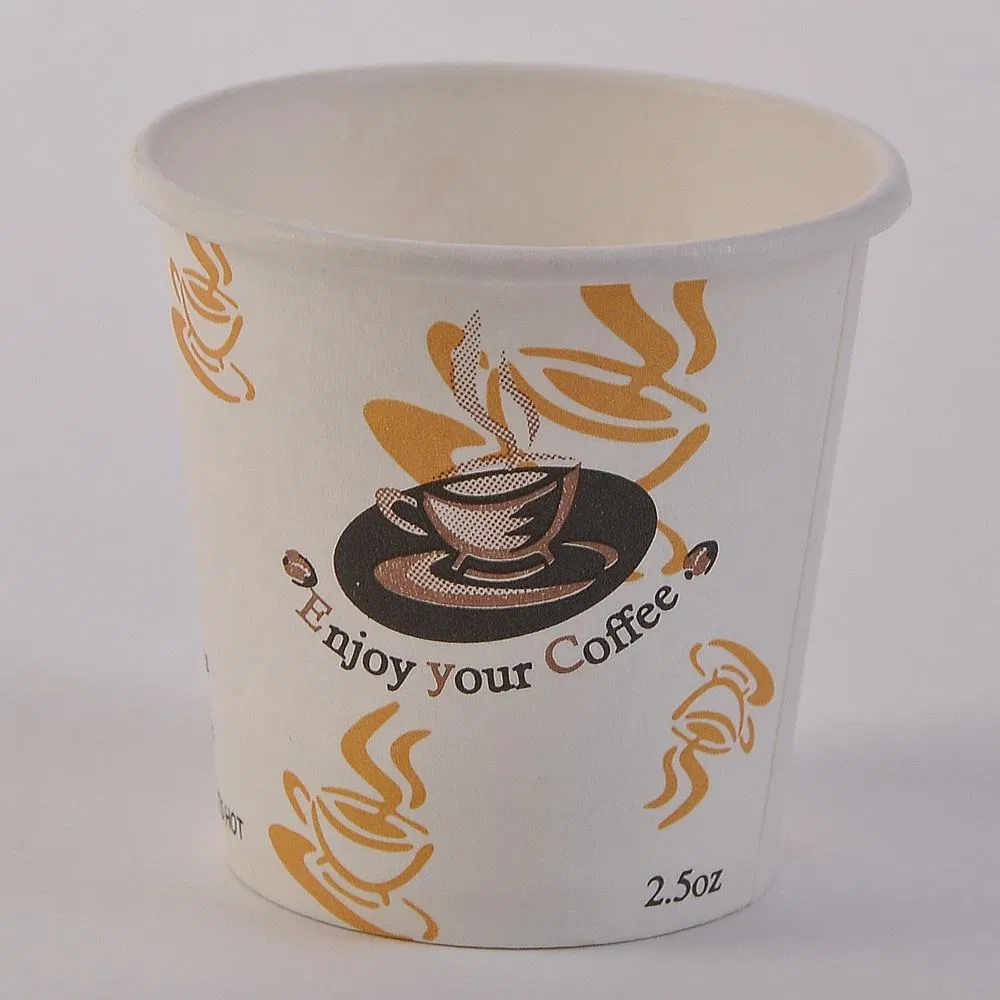 Eco-Friendly 2.5oz Disposable Paper Cups for Hot/Cold Beverages
