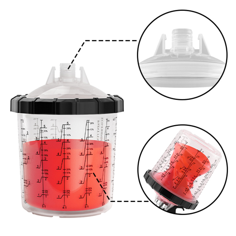 New Design Car Paint Spray Gun Cup with Highly Efficiency Single Nozzle