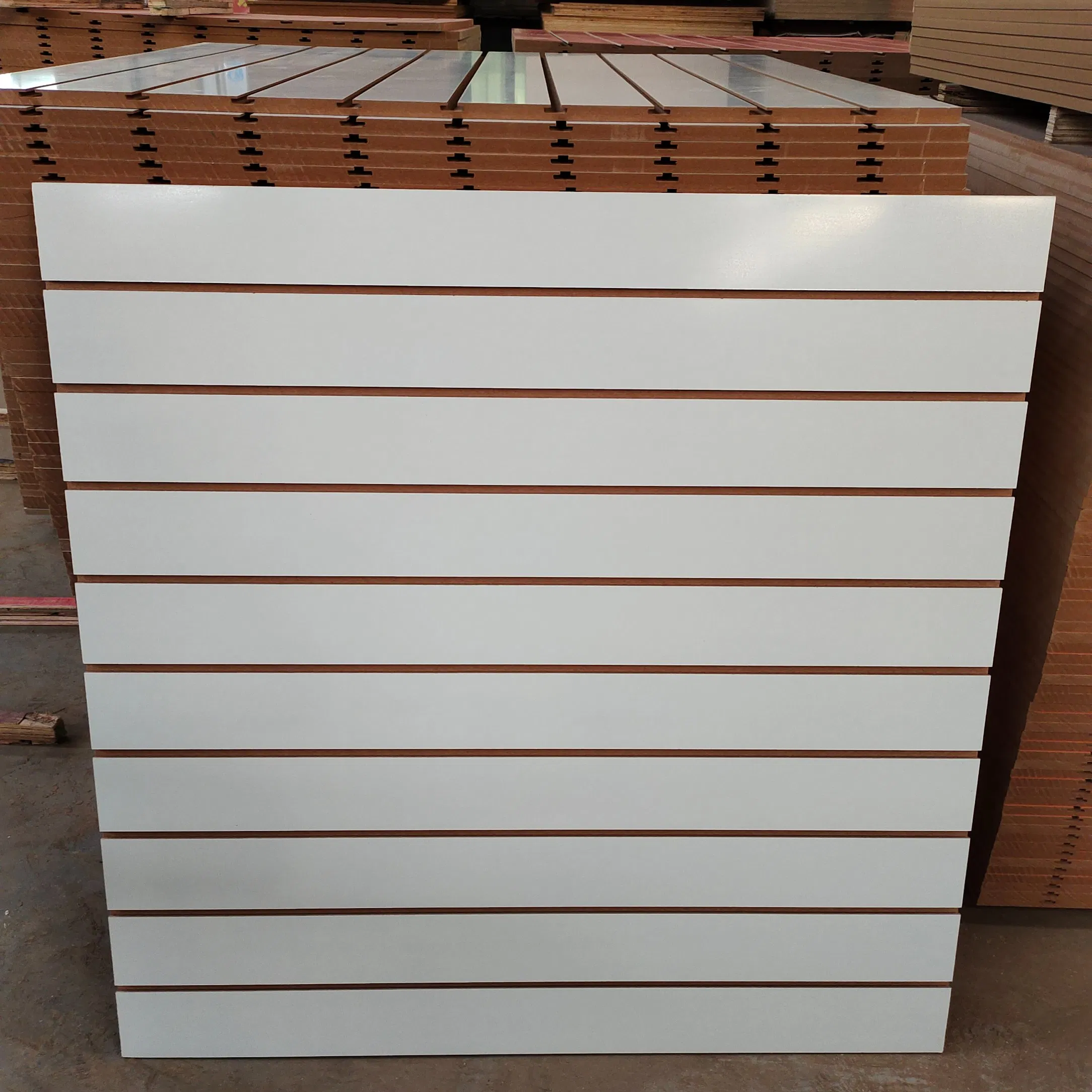Custom Slotted MDF Board Shelves Retail Store Slatwall Panels Slatwall Display