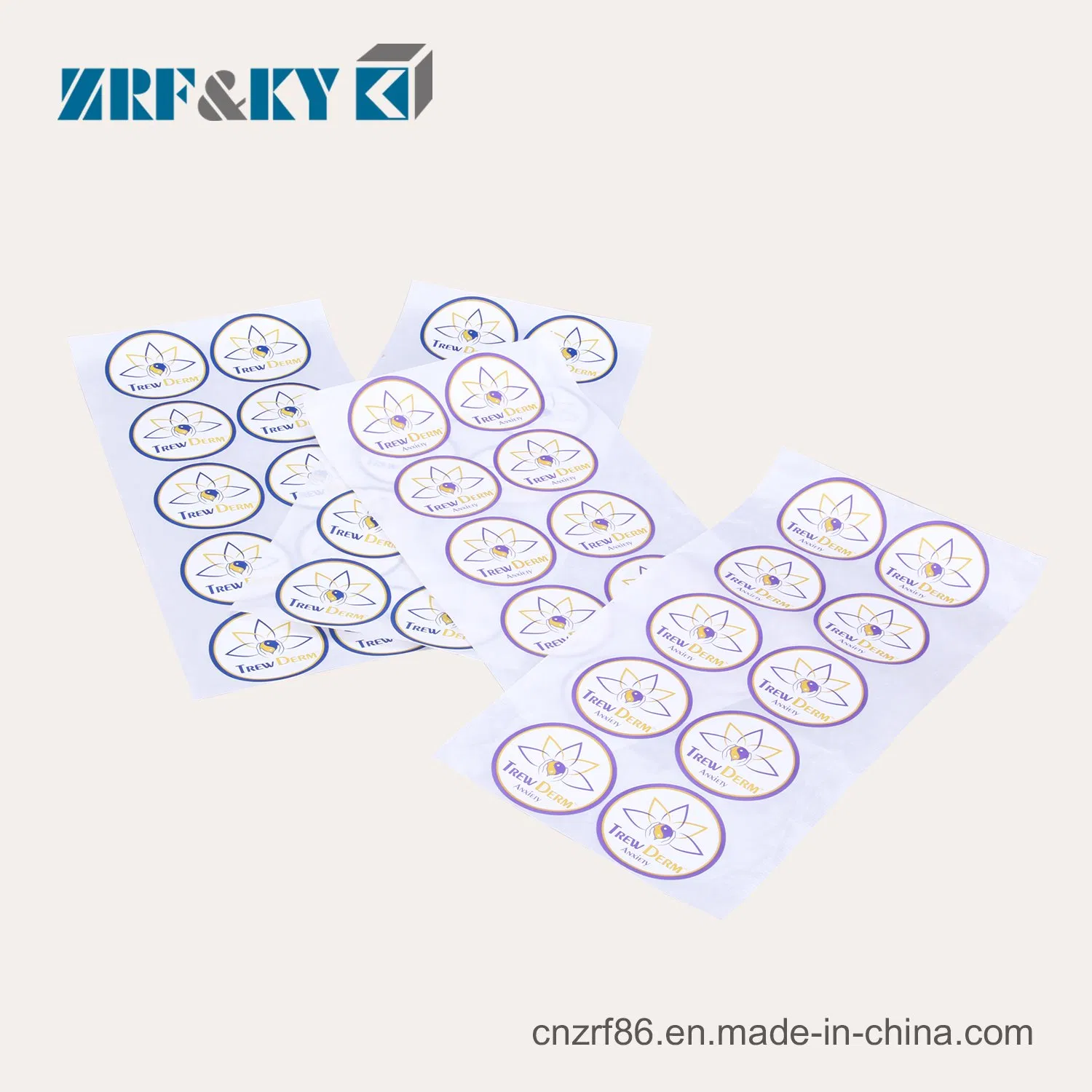 Custom Printed Self Adhesive Waterproof Synthetic Paper Label Sticker