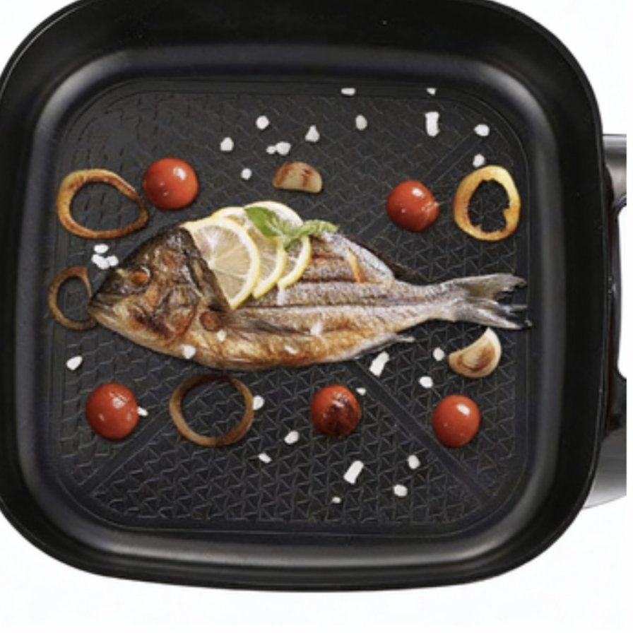 Multifunctional Electric Hot Pot Aluminum Alloy Liner Grilling and Frying