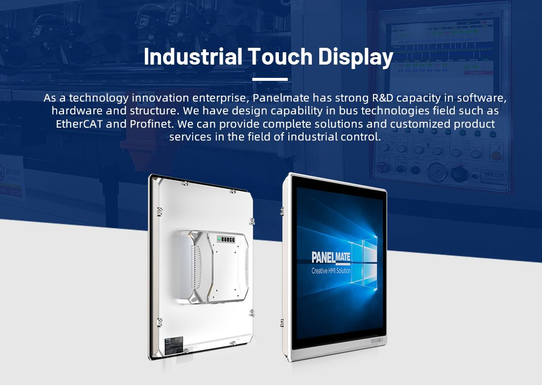 18.5 Inch Industrial Control Panel Resistive Touch Screen Embedded Industrial Panel Display IP65 Waterproof & Dustproof HMI Industrial Tablet LCD Monitor