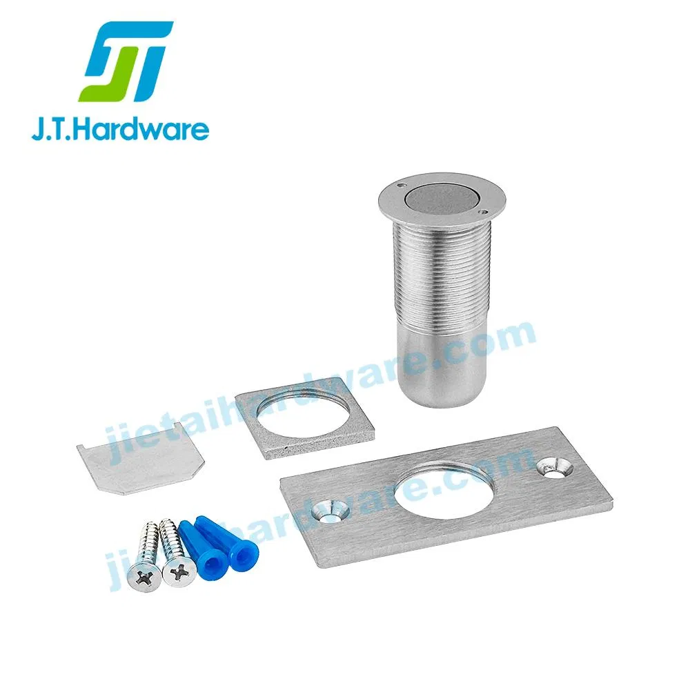 Door Accessories Dust Proof Strike Non-Locking Brass Dust Proof Socket with Plate for Flush Bolt