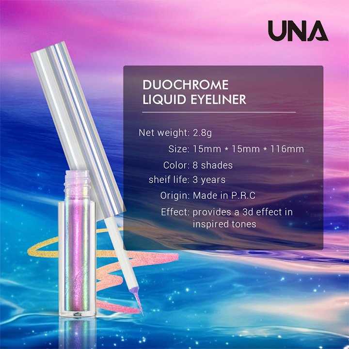 Wholesale New Color Multichrome Eyeliner Vegan Duochrome Waterproof Metallic Colorful Liquid Christmas Chameleon Eyeliner Pencil