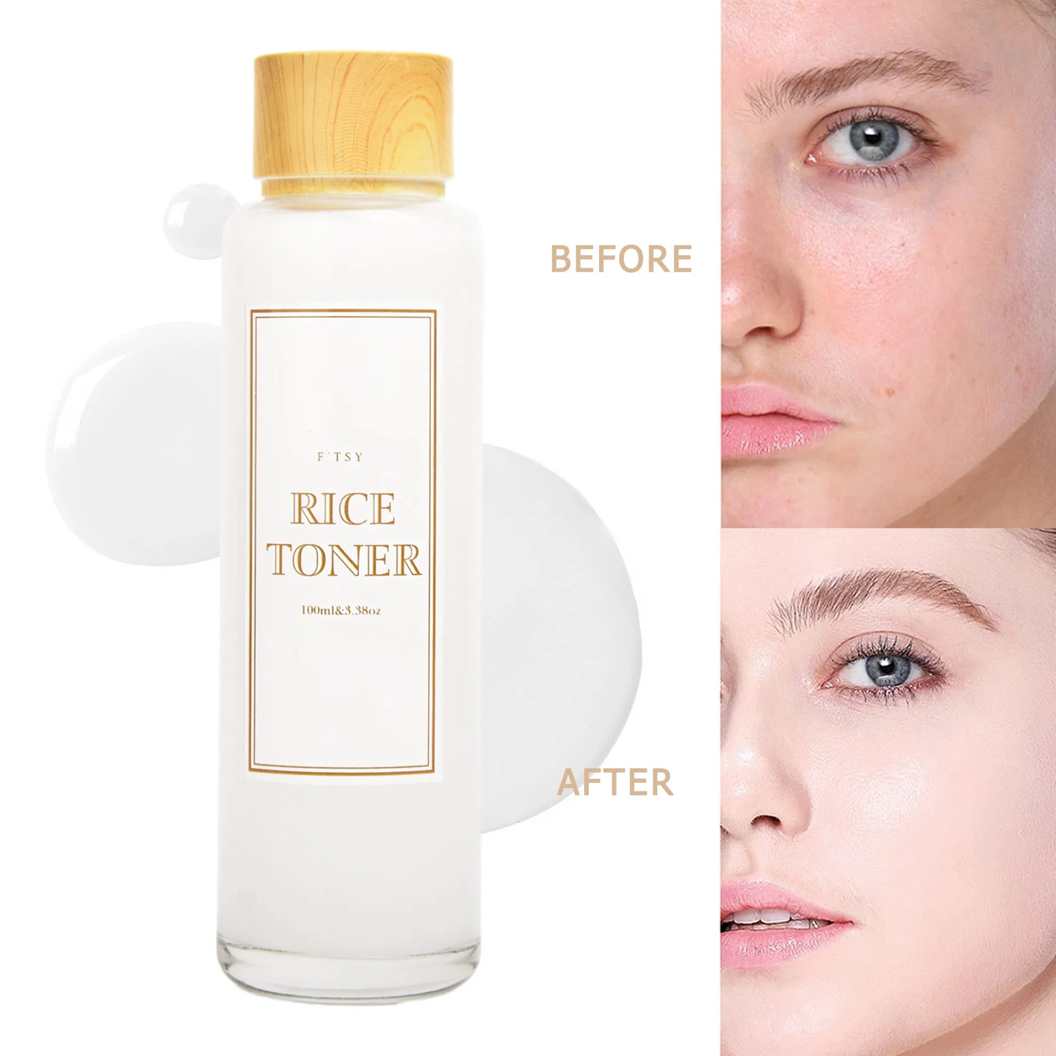 Wholesale Brightening Anti Aging Smoothing Rice Water Facial Toner