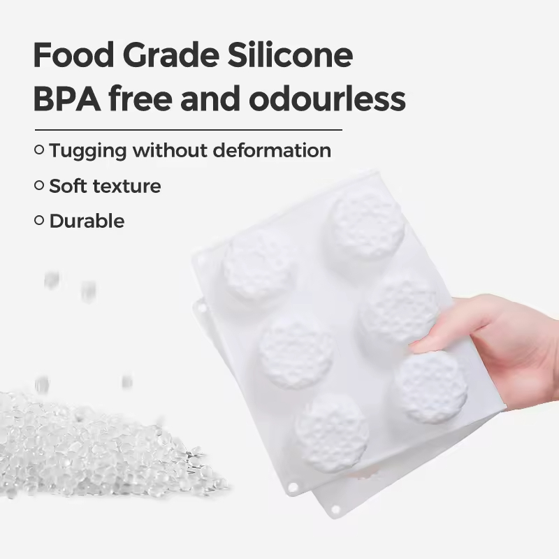 12-Cavity Circle Shape Silicone Mould Reusable Food Grade Kitchen Baking Tools Cake Chocolate Silicone Mold