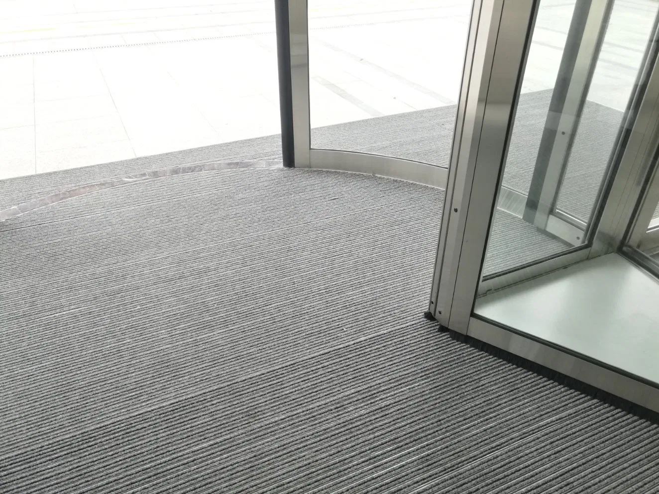 Automatic Revolving Door, with Dorma Sliding Door Wing, Aluminum Frame Stainless Steel Cladding