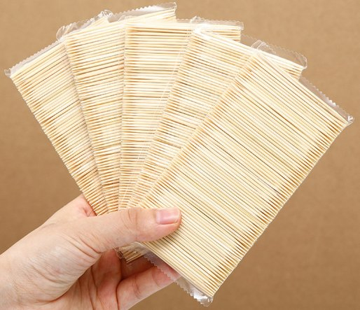 Factory Wholesale Bagged 65mm Disposable Fruit Toothpicks, Restaurant Uses Bamboo Toothpick,