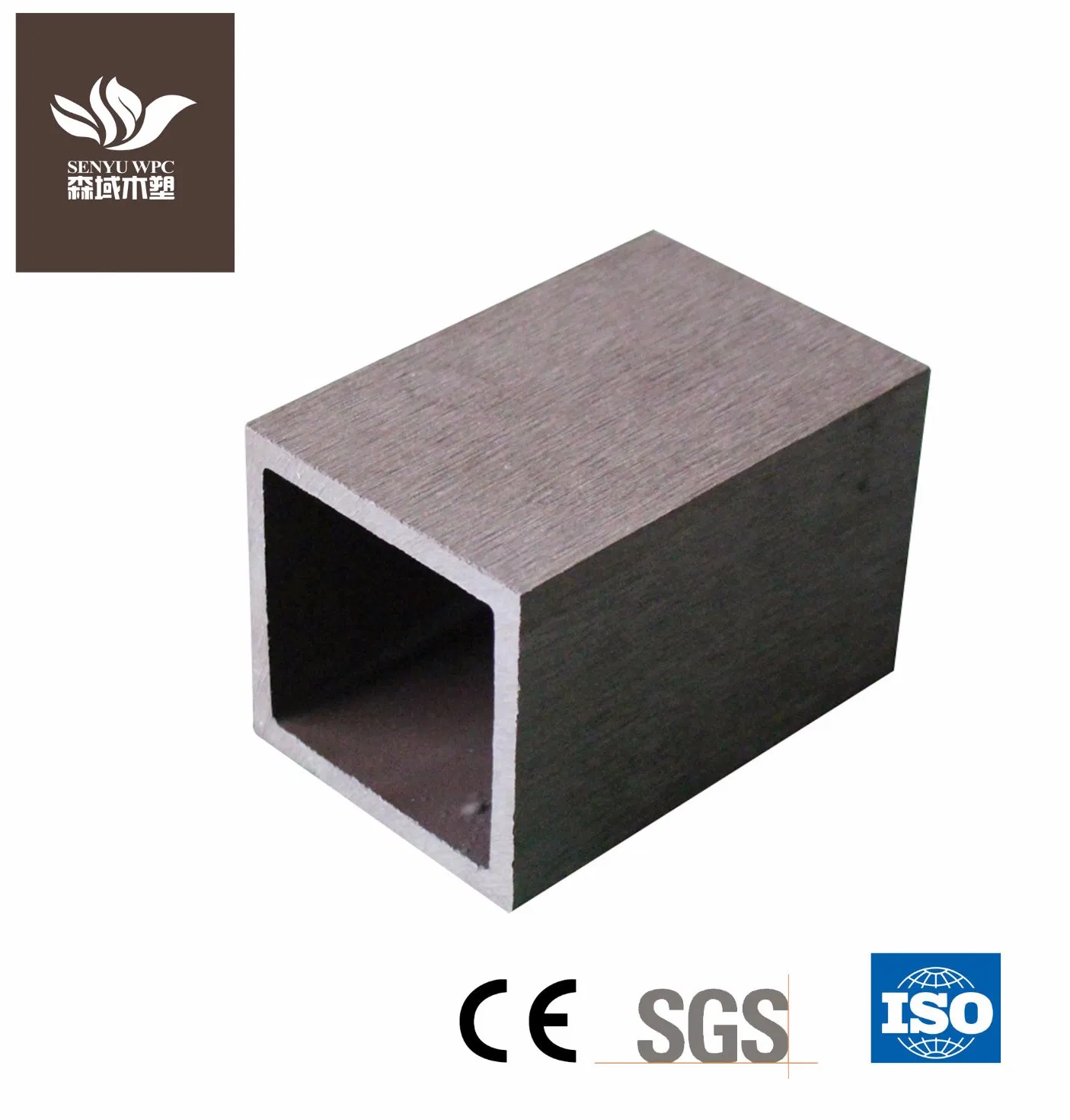 Outdoor Wood Plastic Composite Railing, Hollow Exterior WPC Top Rial WPC Fencing