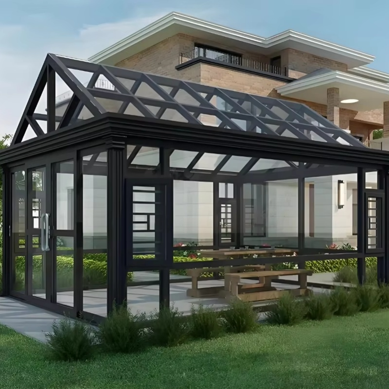 4 Season Free Standing Sunroom Sun Room Mobile Glass House Aluminum Alloy Sunrooms
