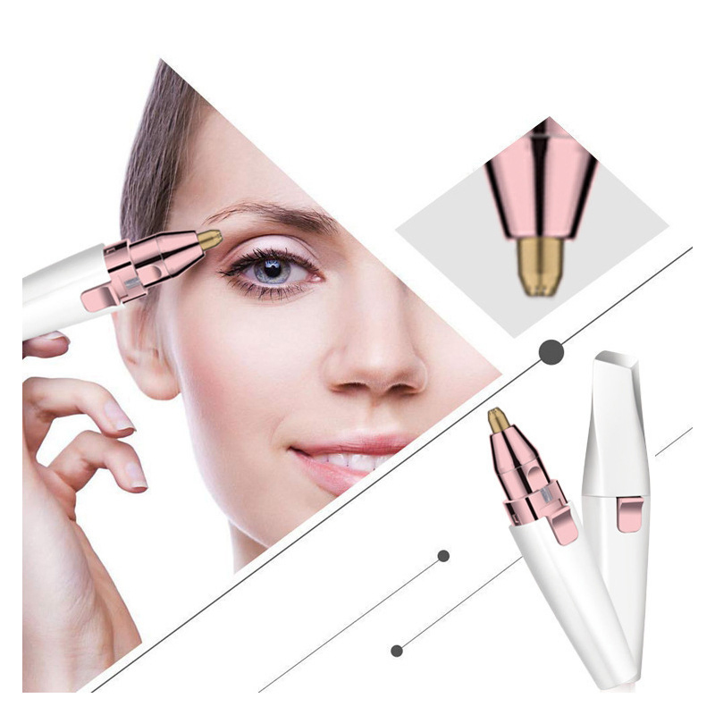 Amazon Women′ S Electric Two-in-One Nose Hair Shaver Rechargeable USB Eyebrow Trimmer