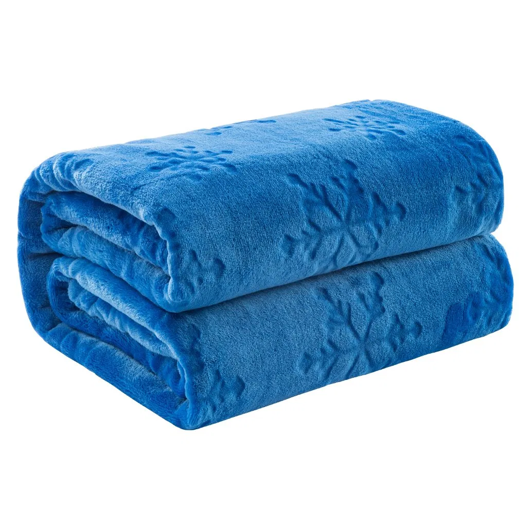 3D Embossed Sofa Microfiber Soft Plush Flannel Throw Blanket