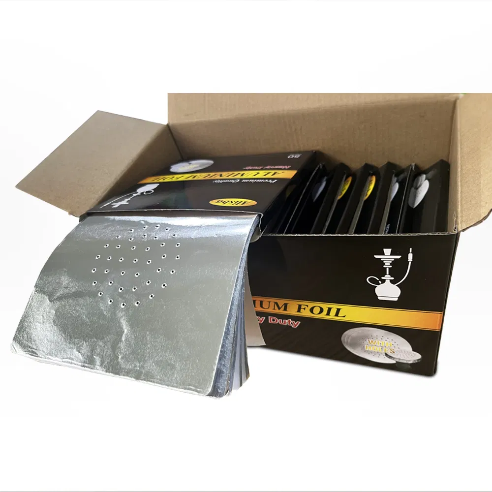 Factory Wholesale Shisha Foil Aluminum Foil Paper for Hookah with Holes Custom Size