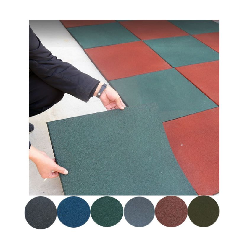 High-Performance Outdoor Safety Rubber Flooring Basketball Court Sports Rubber Gym Flooring Tiles Mat