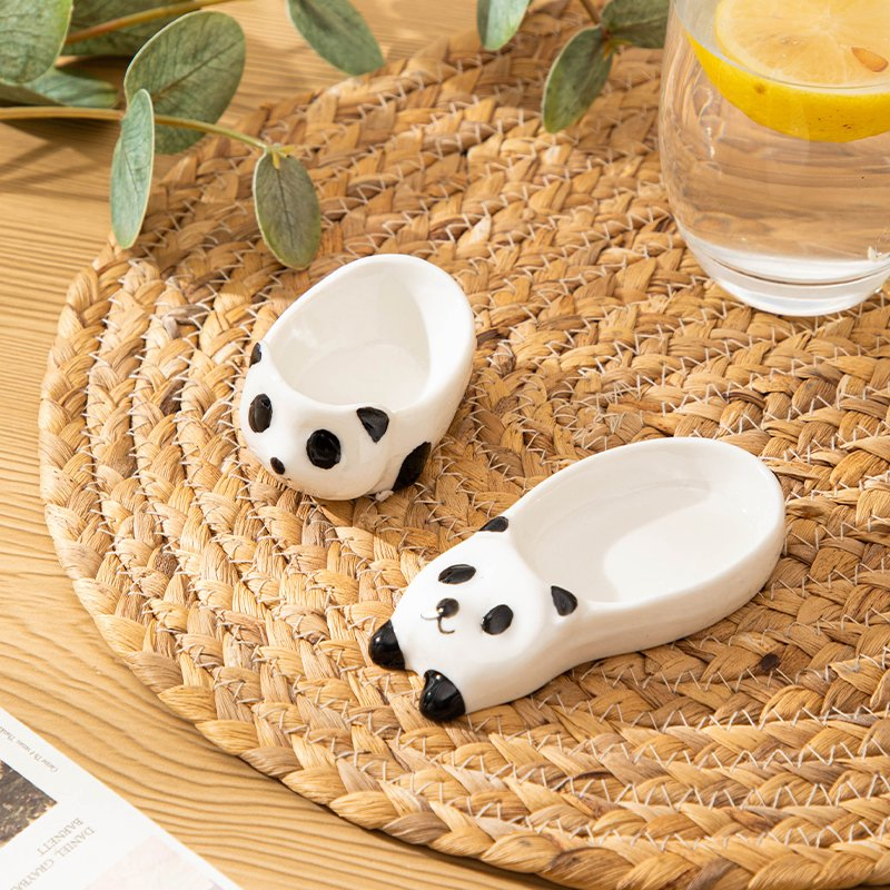 Adorable Panda Face Ceramic Dish for Dipping Sauces
