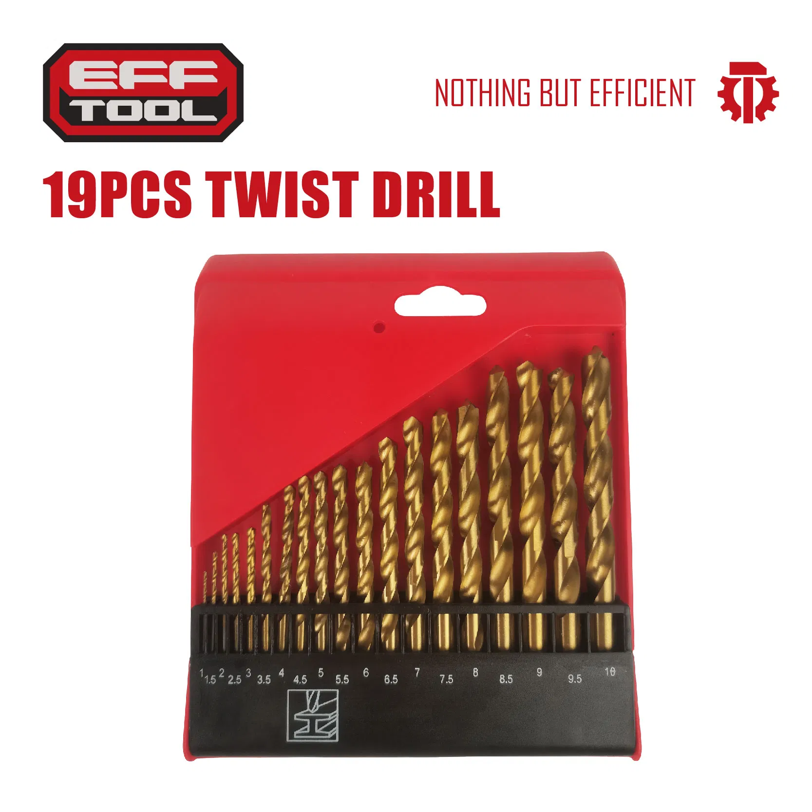 Efftool Drill Set 19PCS Twist Drill