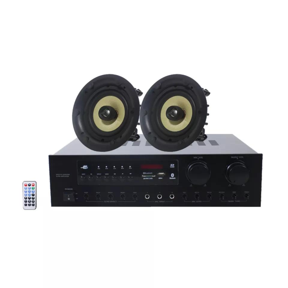 2 Channel Home Stereo Sound System with 2*100W Amplifier and 5 Inch 40W Ceiling Speakers