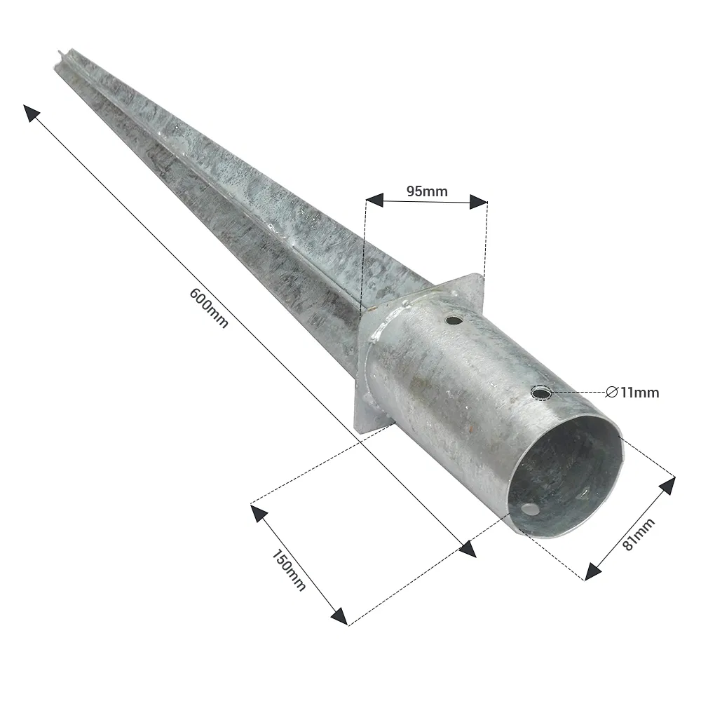 Besto Have Little Environmental Impact and Galvanized Steel Round Post Anchor