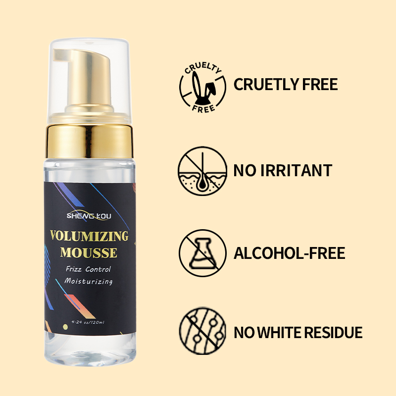 OEM/ODM 120ml Frizz Control Hair Foam Private Label Curly Hair Mousse for Enhancing Weaves