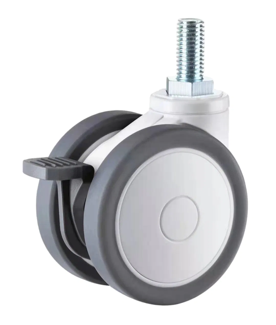 Silent Mobility Eco-Friendly Double Wheel Medical Caster for Healthcare Equipment
