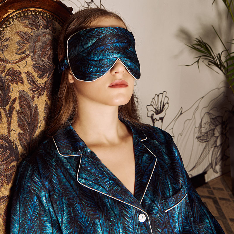 Printed Silk Eye Mask Custom Silk Mask Silk Sleeping Mask