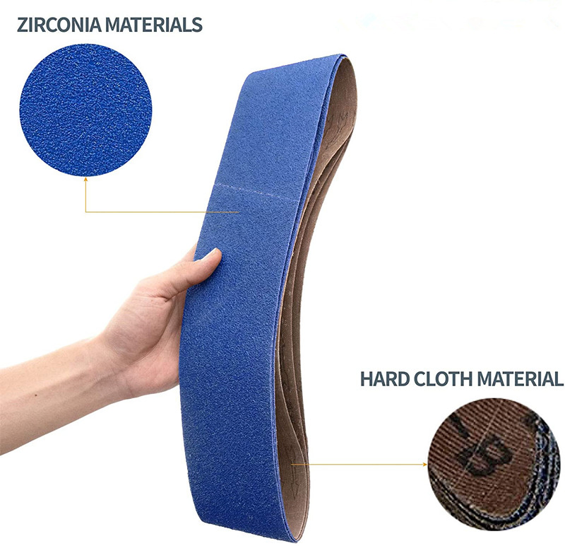 Blue Zirconium Sanding Belts 100X915mm 80/120/150//180/240/320 Grits Combined Sandpaper Abrasive Bands