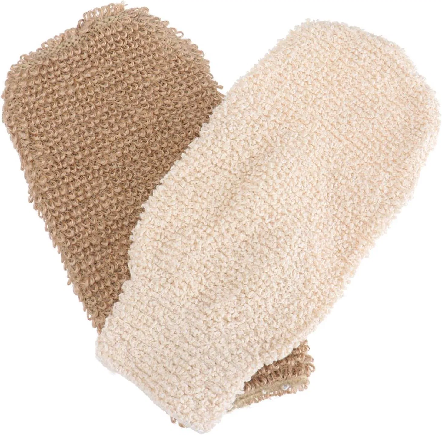 Natural Jute Exfoliating Gloves Eco Friendly Double Sided Hemp Scrub Gloves Remove Dead Skin Bath Gloves