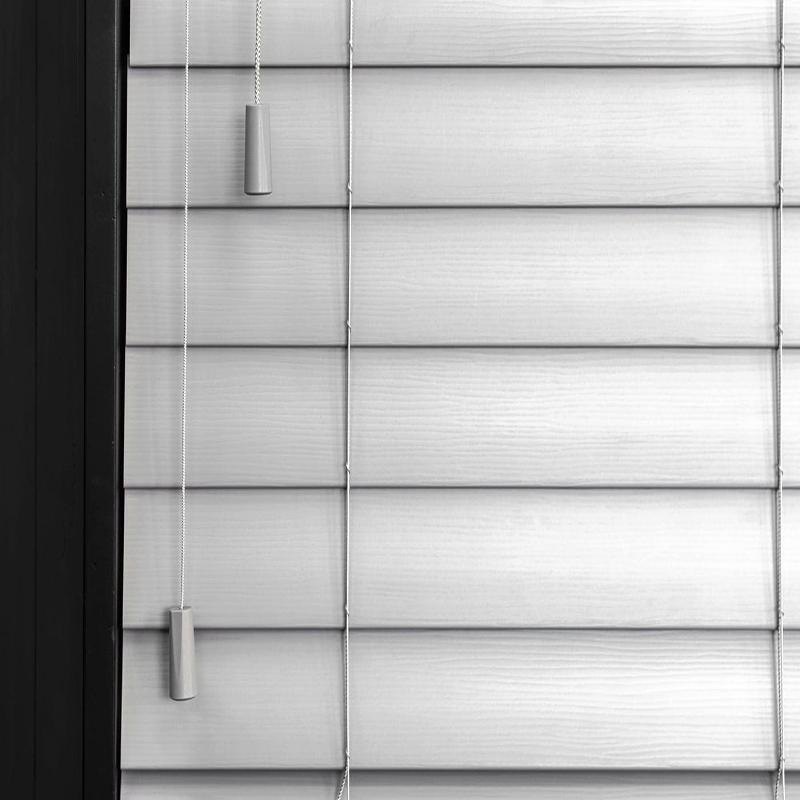 Factory Direct Price Tubular 50mm Faux Wodd Blind with Fireproof Material