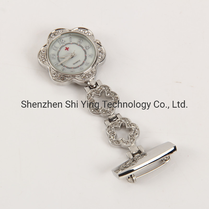Custom Waterproof Fashion Medical Crystal Fob Nurse Watch with Japan Movement