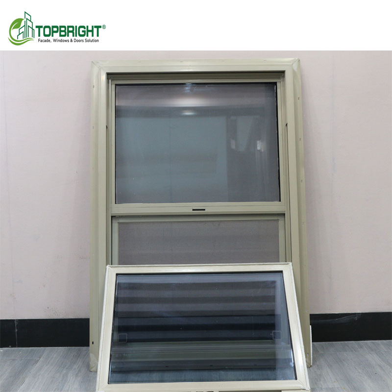 Modern Design PVC Windows for Houses Plastic Hung Windows Wind Resistance Single-Slider Hung Windows