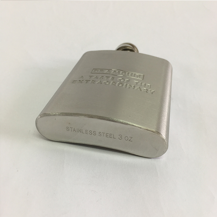 Stainless Steel Metal Hip Flask Traveling Carry Wine Flask with Debossed Logo for Real Mackenzie Real Mctavish Rebel Yell