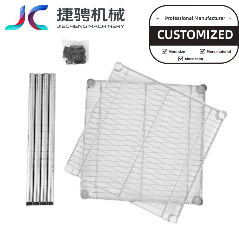 3-Layer Chrome Plated Wire Mesh Trolley Material Turnover Placement Stainless Steel