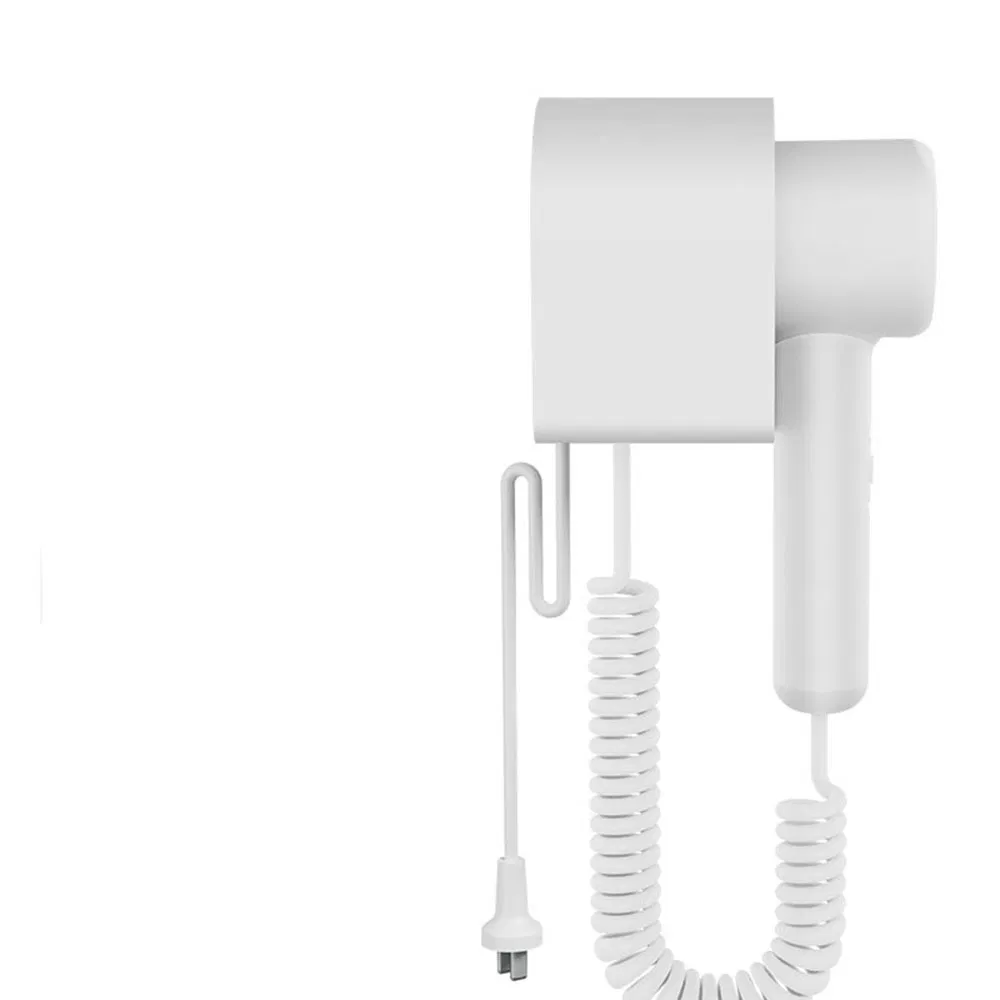 High End Wall Mounted and Drill-Free 1800W Commercial Negative Ionic Electric Hair Dryer in Black/White/Purple Made of ABS Plastic for Hotel/Home/Guesthouses