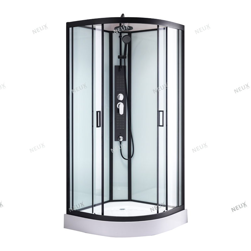 Tempered Glass Easy Installation Corner Bathroom Sector Sliding Door Shower Room
