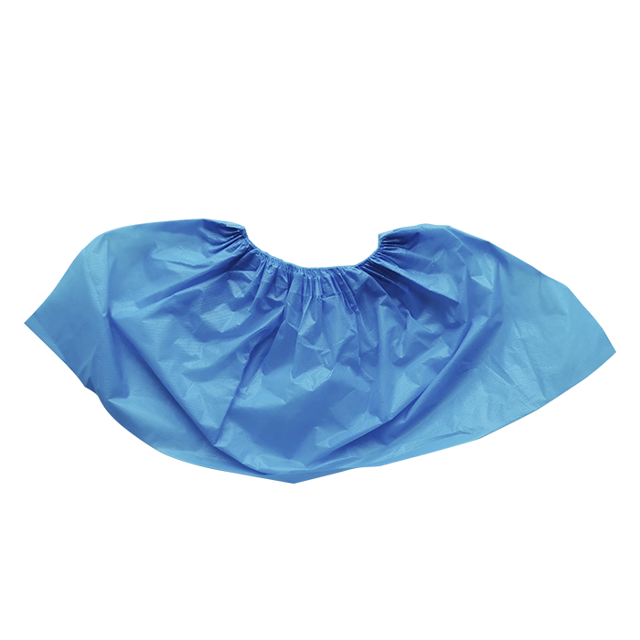 High Quality Waterproof Disposable CPE Plastic Blue Machine Made Shoe Cover Overshoes