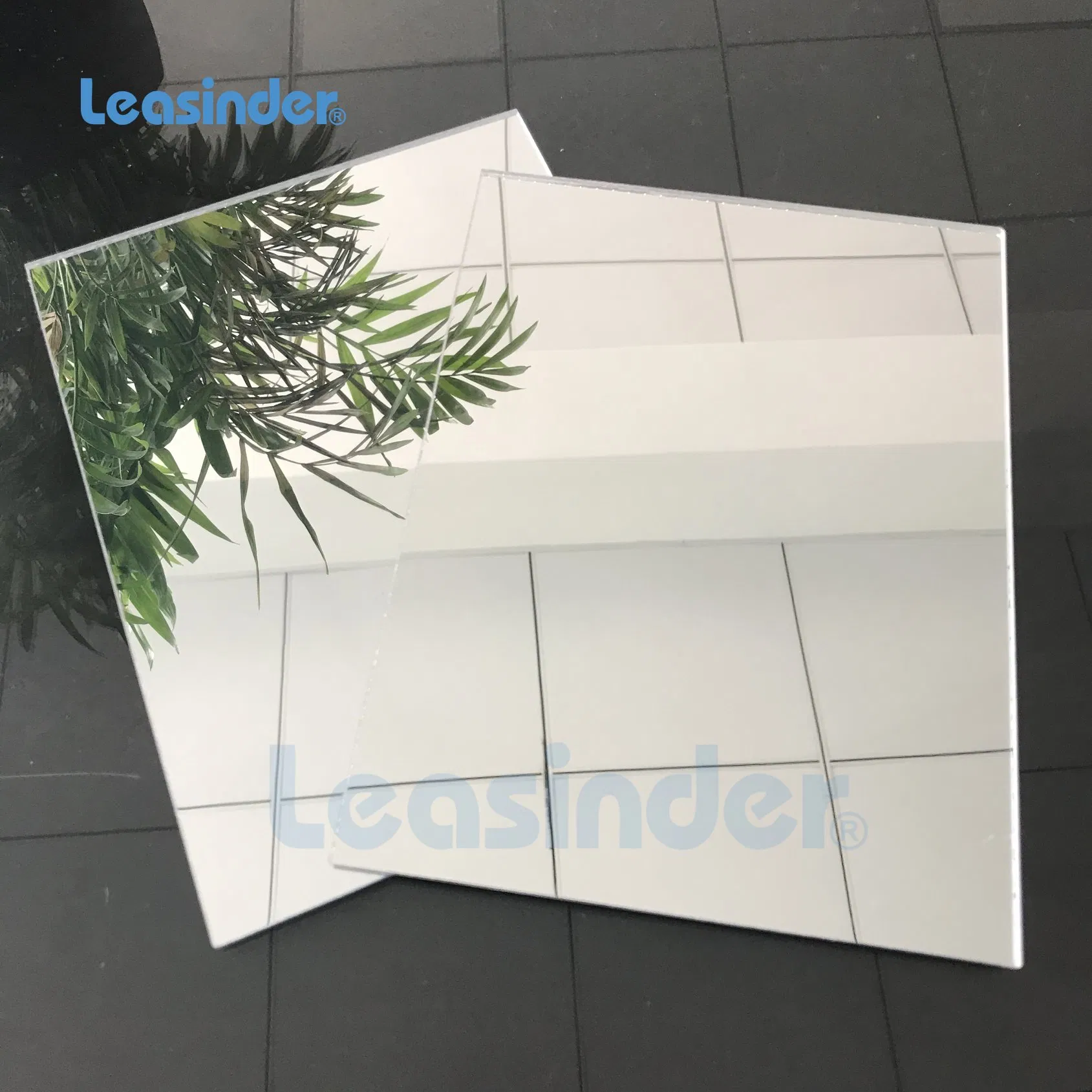 Leasinder High Quality China Factory Silver Gold PMMA Acrylic Mirror Sheet 0.8-5mm Thickness PE Film Craft Paper Packing Acrylic Mirror
