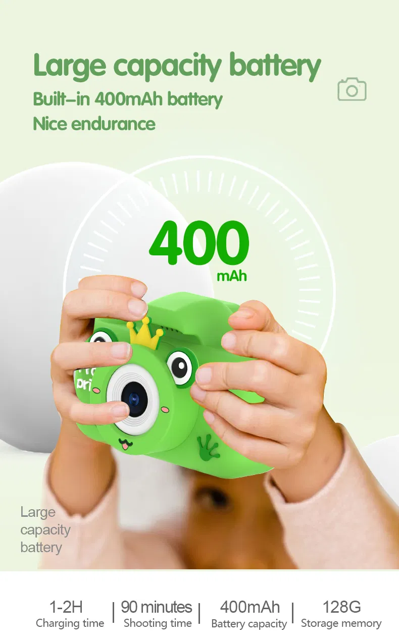 Dudu Blue Kids Cameras with Dual Camera and HD Display Cartoon Theme and Fun Built-in Games